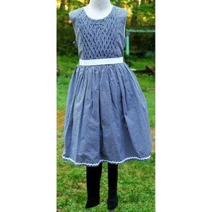 2pc Children's Place Dress & Leggings Black White Gingham Sleeveless Girl 6x/7